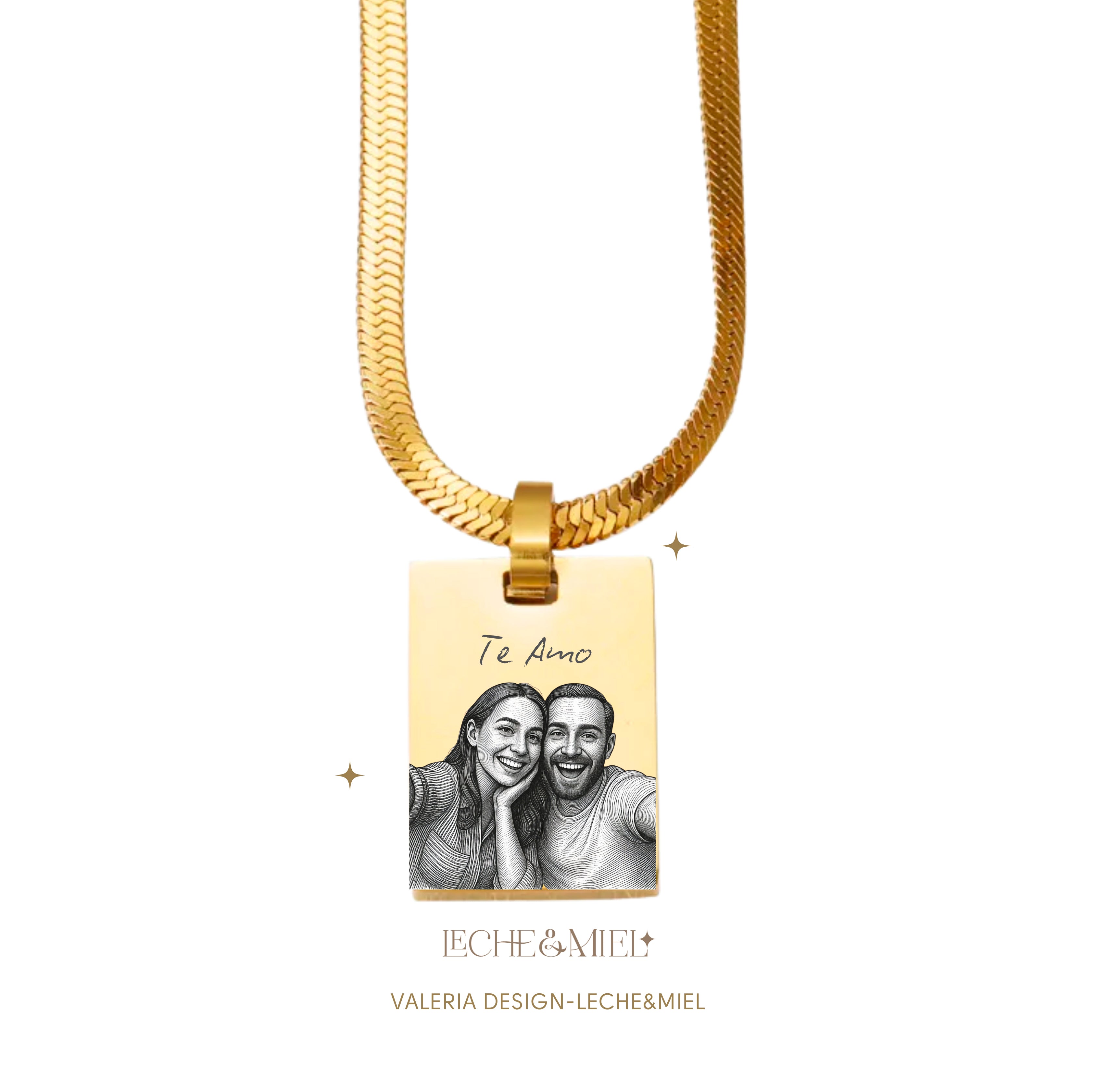 Cadena con tejido de serpiente personalizada