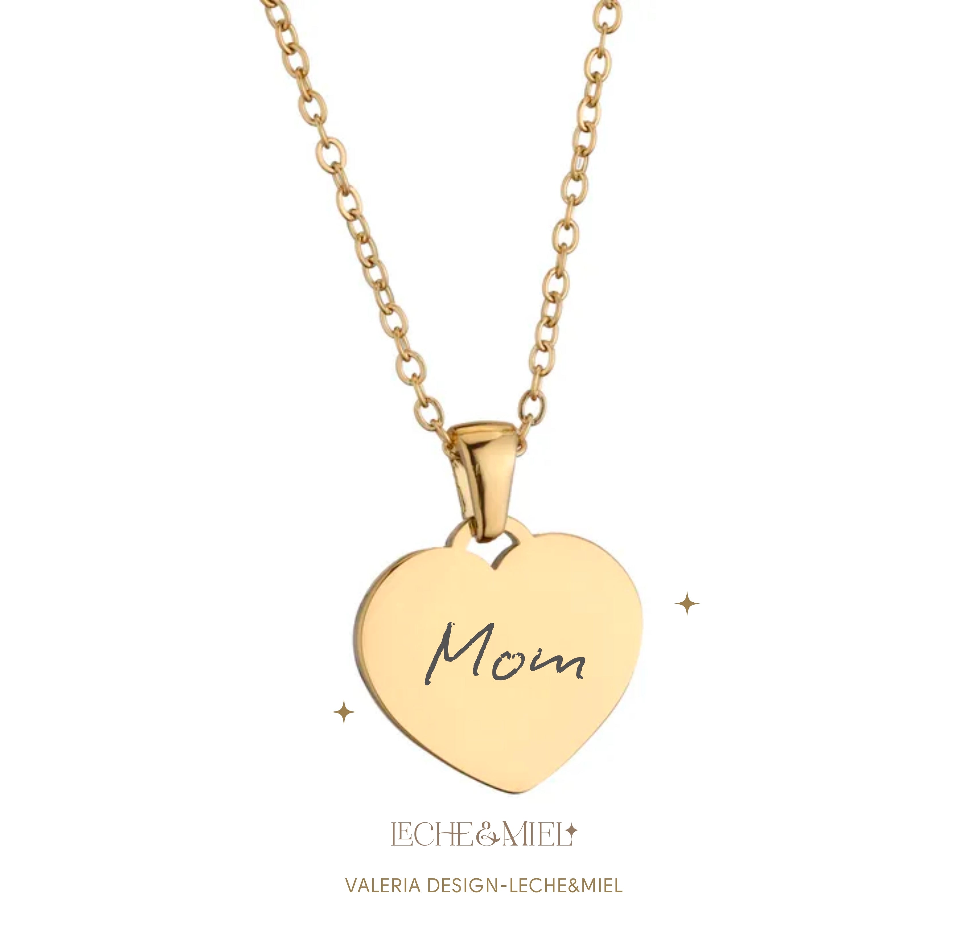 Cadena con colgante en forma de corazón