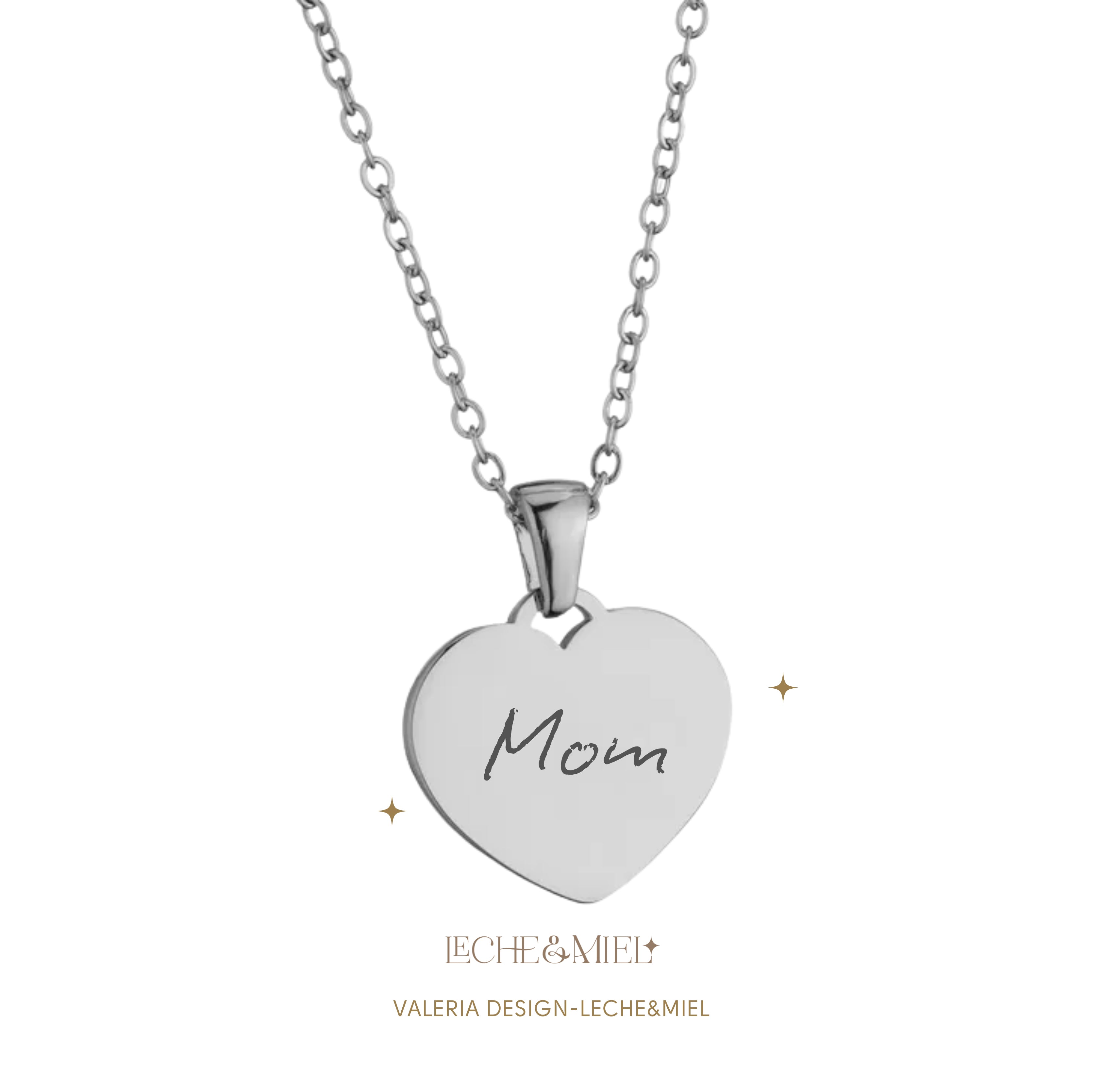 Cadena con colgante en forma de corazón