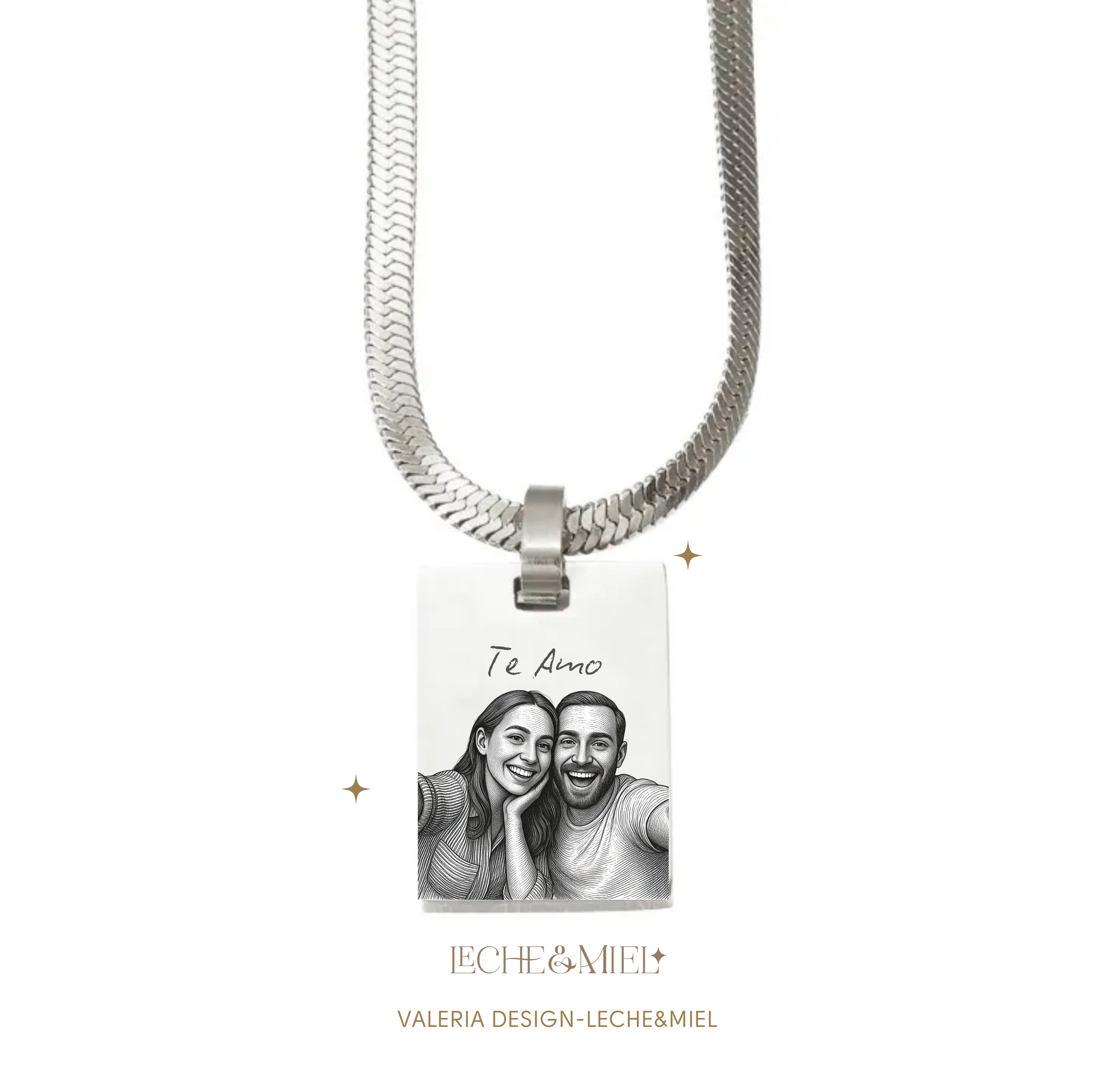 Cadena con tejido de serpiente personalizada